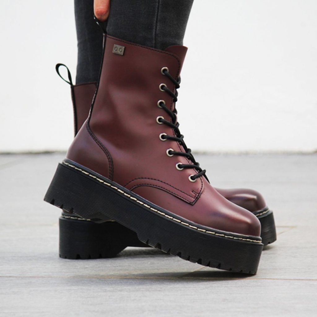 mejores botas para mujer color granate